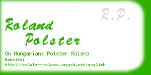 roland polster business card